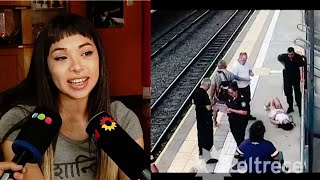 Habla Candela, la chica que cayó en las vías del tren y sobrevivió de milagro