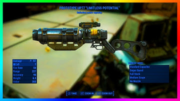 Fallout 4 Unlimited Ammo Capacity Legendary Weapon "Prototype UP77" Laser Rifle Location & Guide!
