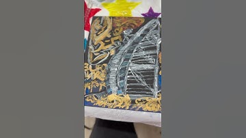 Burj Al Arab on Black Canvas Song:Dubai Khawkab Akhar by Rashid Majid