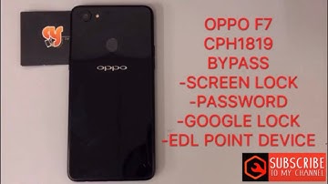 OPPO F7/CPH1819 frp bypass Pattern lock/google account/TWO MODE edl test point BY MRT DONGLE