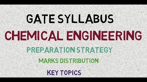 GATE SYLLABUS FOR CHEMICAL ENGINEERING