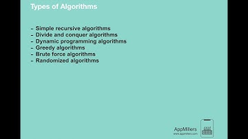 Types of Algorithms