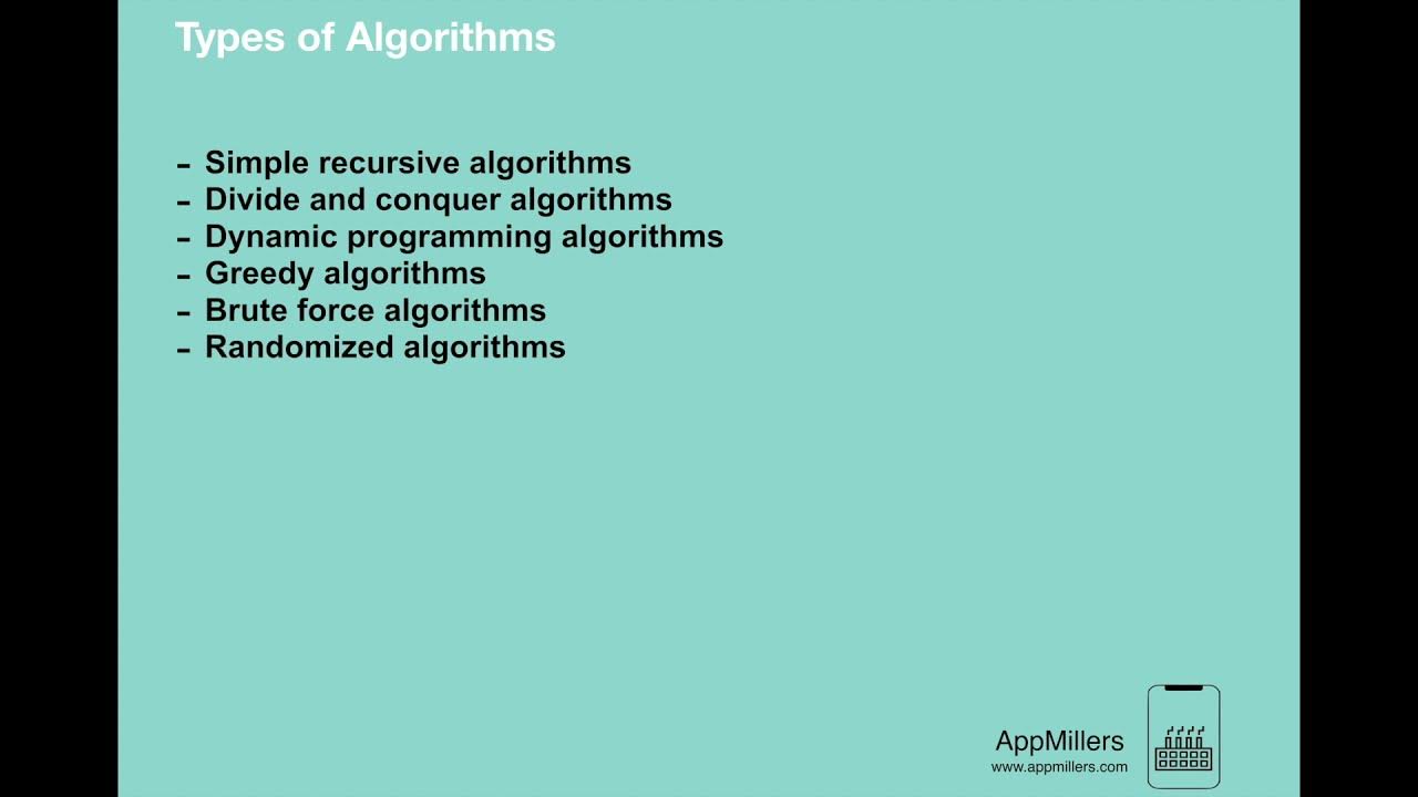 Types of Algorithms - YouTube
