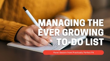 Dealing with a never-ending to-do list