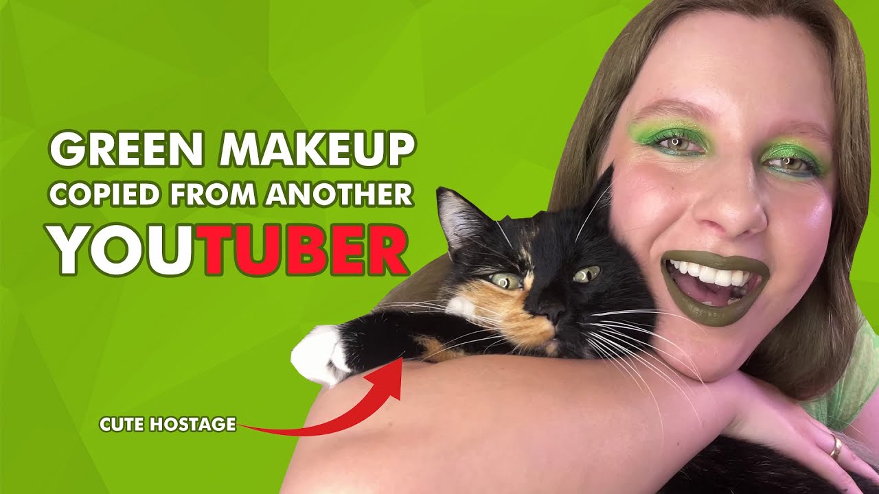 Following Another YouTubers Green Makeup Tutorial | Chill Makeup with Kokia Faina 💄👄