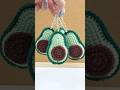 Mini Avocado Keychain Easy Crochet Short