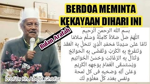 HARI INI WAKTU MUSTAJAB CEPAT BERDOA / PROF. DR. KH. ABDUL GHOFUR PACIRAN  LAMONGAN