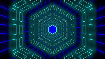 Hexagon Neon Tunnel VJ Motion Background ǁ Hexagon Animated Background ǁ VJ Loops
