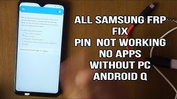 All Samsung FRP Bypass Android Q Fix Pin not working | Samsung A10 FRP | A105F U4 FRP