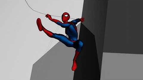 Spiderman movie test swing in blender