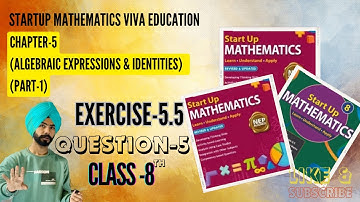 Class 8 exercise 5.5 question 5(algebraic expressions and identities)|startup mathematics