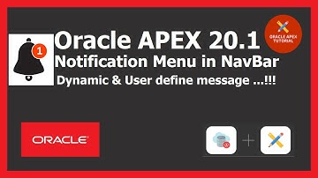 Notification Menu in Navigation Bar | Oracle APEX 20.1