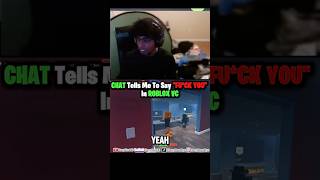 Twitch chat told me to say fu*k you on Roblox VC… guess who’s banned now! 💀😭 #shorts