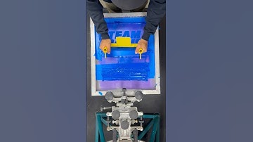 This yellow squeegee makes screen printing much easier #screenprint #screenprinting #printing