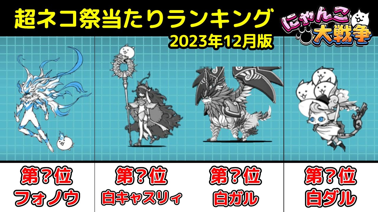 にゃんこまつり にゃんこ大戦争】超ネコ祭当たりキャラランキング!!【最新2023年