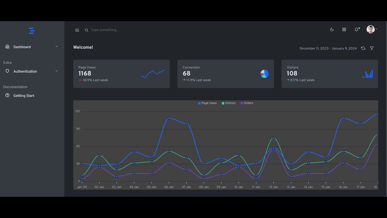 Angular Bootstrap Free Admin Dashboard Template - YouTube