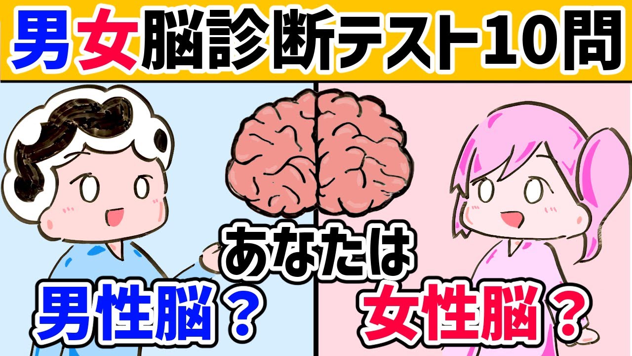 男性脳？女性脳？男女脳診断テスト【10問】