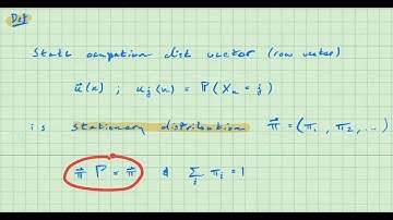 Markov Chains Lecture 6: communicating classes and stationary distribution vectors