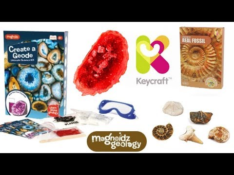 Create a Geode Kit and Real Fossil Excavation Kit from Keycraft