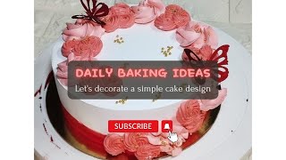 Cake decorating ideas at home ✅@KirtisRecipes #baking#cake#egglesscake#youtube