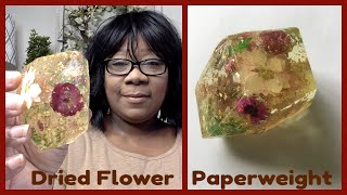 Easy Dried Flowers Resin Paperweights | RoseJayCreates