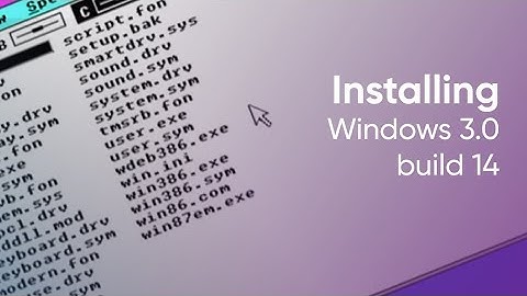 Installing Windows 3.0 Debug Release 1.14