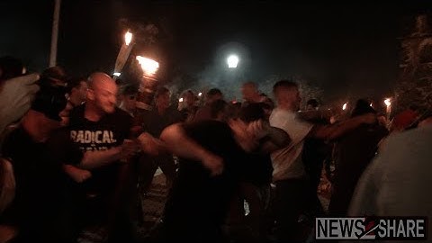 Fight and One Arrest as Alt-Right Protesters with Torches March Through UVA