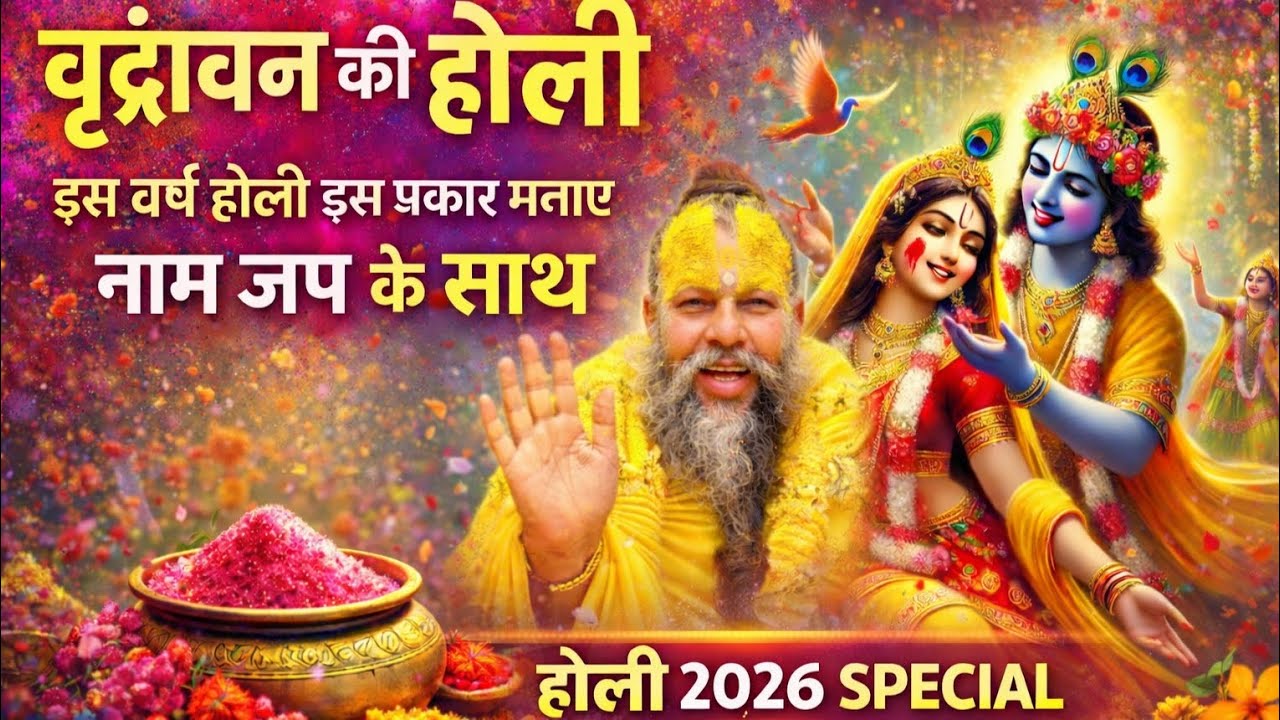 वृंदावन की होली 2026 ऐसे मनाएं | नाम जप के साथ प्रेमानंद जी महाराज का विशेष संदेश