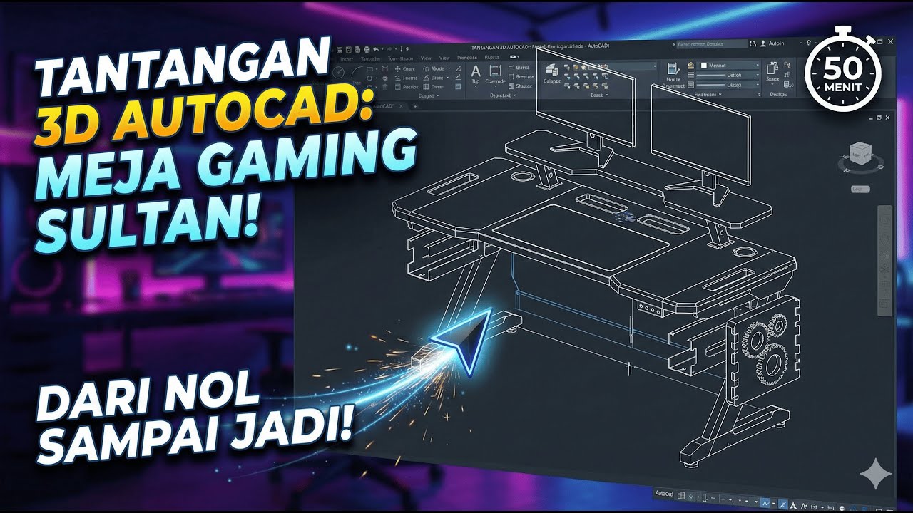 Tutorial AutoCAD 3D: Proses Pembuatan Meja Denah ke Model 3D (Langkah demi Langkah)