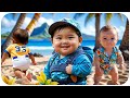 #chibi #kawaii #チビタニくん ベッツ・フリーマンとハワイ旅行🌴#パロディchannel #風刺｜#癒し動画 #ai