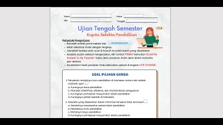 UTS Kapita Selekta Pendidikan di Liveworksheet UTS Kapita Selekta Pendidikan di Liveworksheet