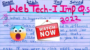 tybsc sem 5th web tech-I Imp 🤯🤩 2022 question paper solution/ web tech Imp questions