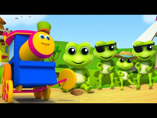 bob kereta | lima kodok kecil berbintik | lagu anak-anak | Kids Song | Five Little Speckled Frogs class=