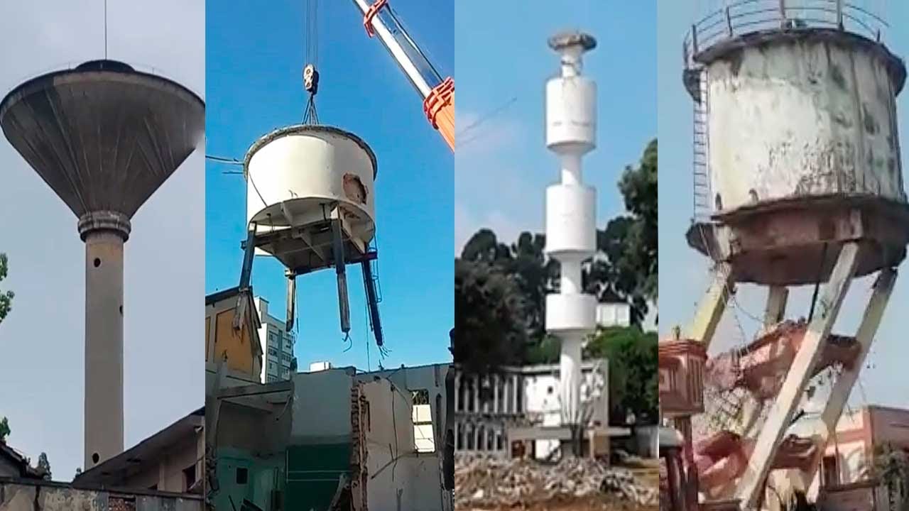 Caixas D'Água em Demolição - Water Tower Demolition