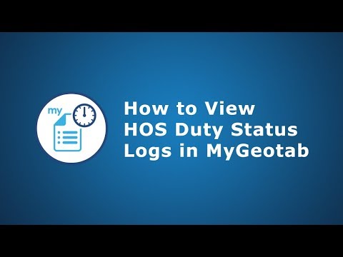 How to View HOS Duty Status Logs | MyGeotab