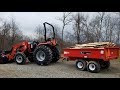 #139 Hooking Dump Trailer To RK 37 Compact Tractor Rear Remotes