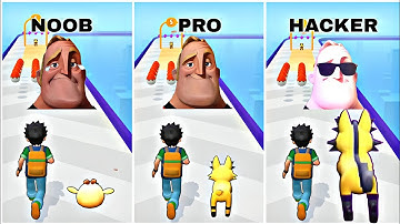 NOOB vs PRO vs HACKER - Monster Squad Rush - GamePlay 2