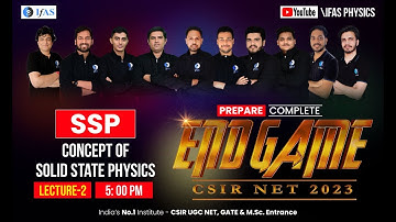 Concept of Solid State Physics for CSIR NET Physical Science Exam 2023