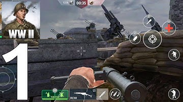 World War 2- Battle Combat -Gameplay Walkthrough Part-1 Normandy Map (Android,iOS)