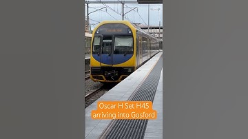 Oscar H Set H45 arriving into Gosford #sydneytrains #trains #nswtrainlink #shorts