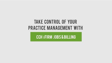 Introduction to CCH iFirm - Jobs & Billing