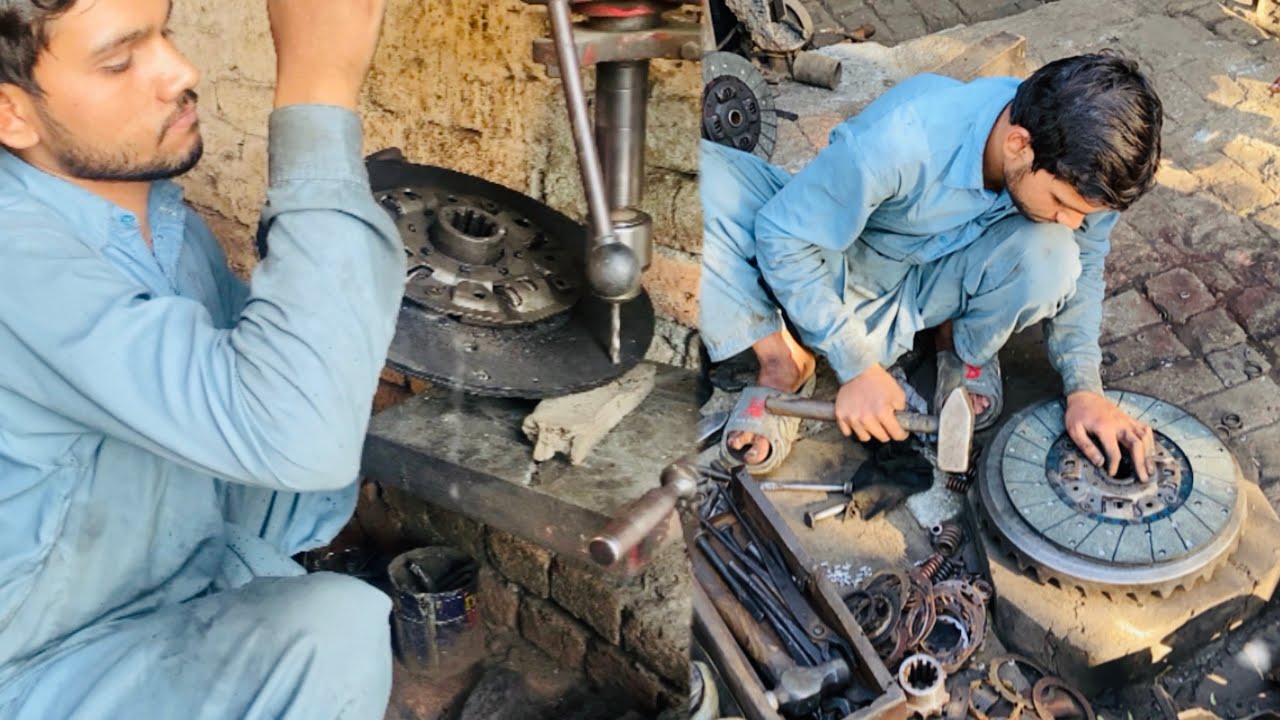 Skilled Hands at Work – Clutch Plate Repair Process!