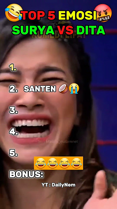 TOP 5 EMOSI SURYA VS DITA #lucu #suryainsomnia #ditafakhrana #malammalamnet #laporpak #beranda