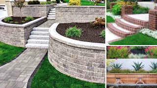 Front Yard and Backyard Design, 60 Retaining Wall Ideas for a Sloped Yard! by RunmanReCords Design 2,326 views 2 months ago 8 minutes, 5 seconds