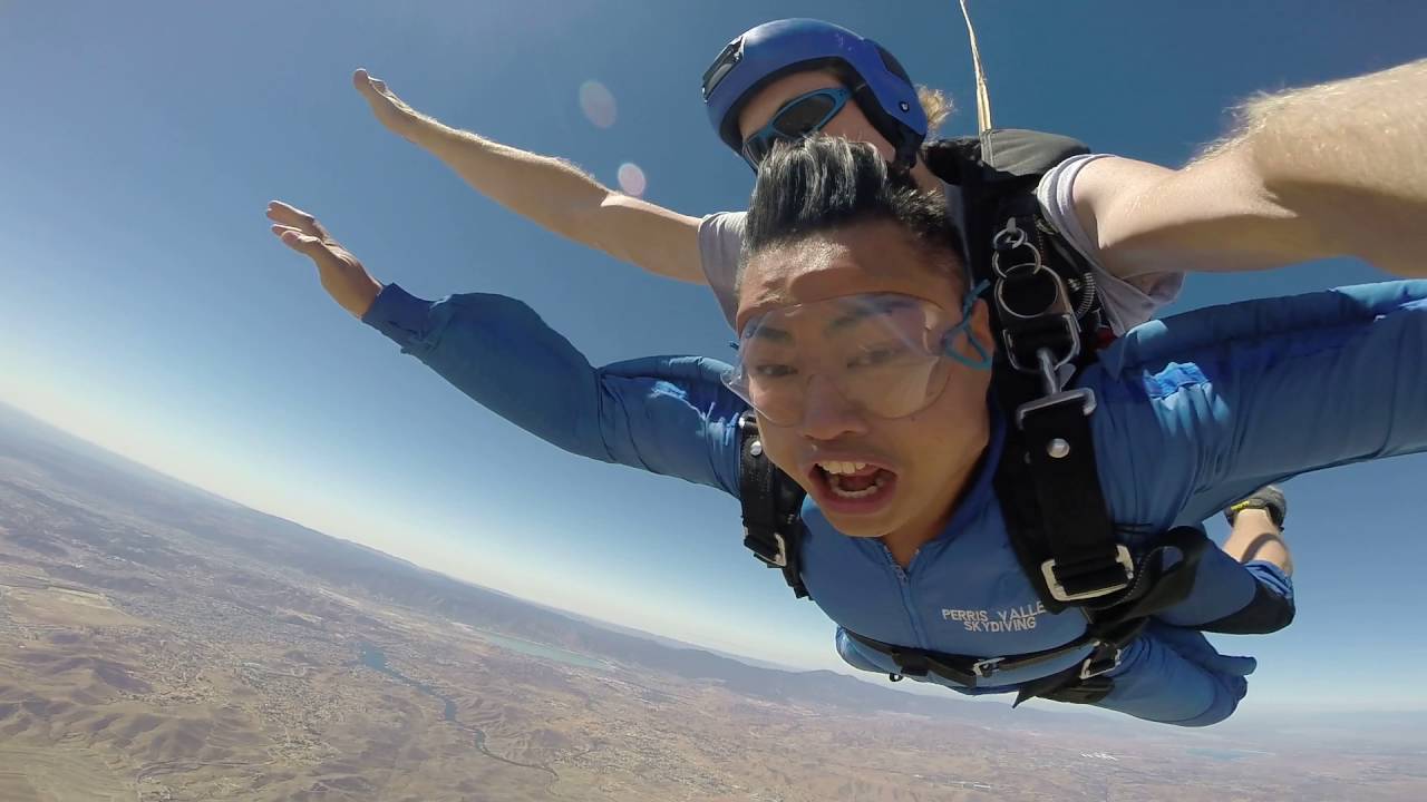 Skydive Perris 91816 tandem jump YouTube