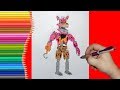 How to draw Twisted Foxy, FNaF, Как нарисовать Твистед Фокси, ФНаФ