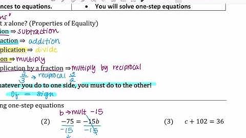 FUN 3.1 Solve one step equations