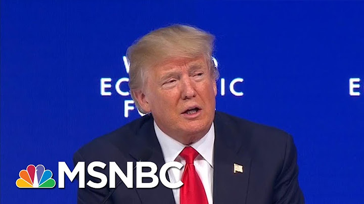 President Donald Trump Addresses World Economic Forum In Davos | Morning Joe | MSNBC