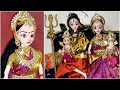 How to   Barbie dolls making Shiva and Parvati devi #ganesha#murugan