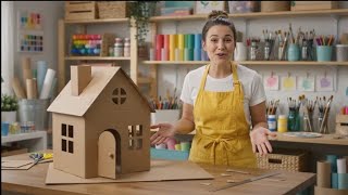 How to Make a Beautiful Cardboard House | Easy DIY Miniature House